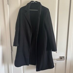 Forever 21 Classic Black Overcoat
